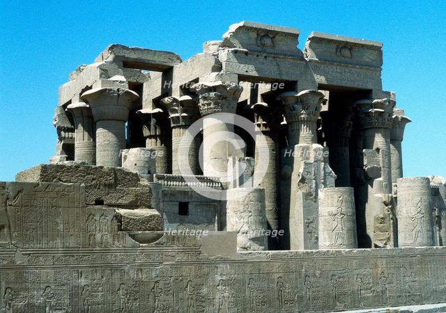 Hellenistic temple at Kawm Umbu (Kom Ombo) Egypt, c2nd century-1st century BC. Artist: Unknown