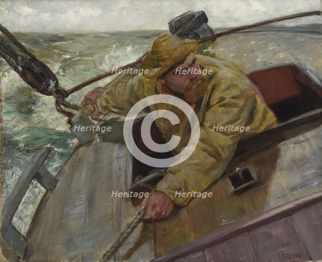 Helm a-lee!, 1882. Creator: Christian Krohg.
