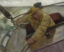 Helm a-lee!, 1882. Creator: Christian Krohg