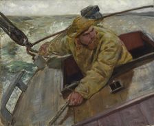 Helm a-lee!, 1882. Creator: Christian Krohg