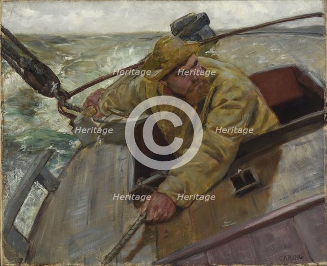 Helm a-lee! , 1882. Creator: Krohg, Christian (1852-1925).