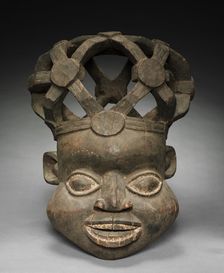Helmet Mask, c. 1900. Creator: Unknown