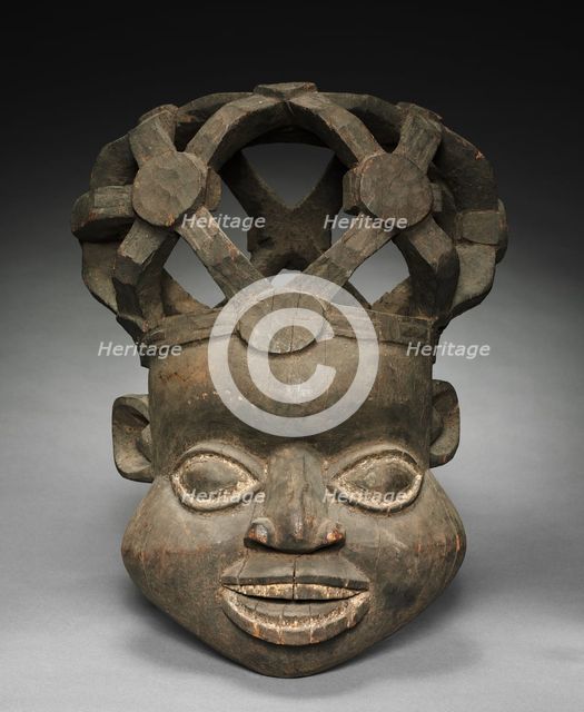 Helmet Mask, c. 1900. Creator: Unknown.