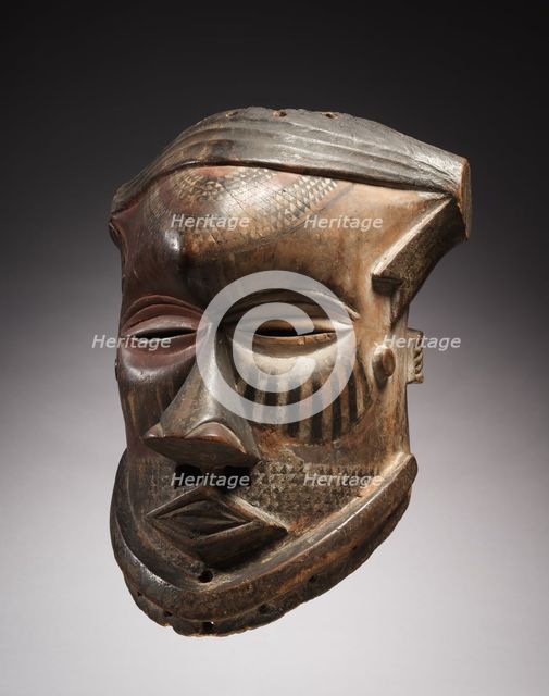 Helmet Mask , mid-late 1800s. Creator: Unknown.