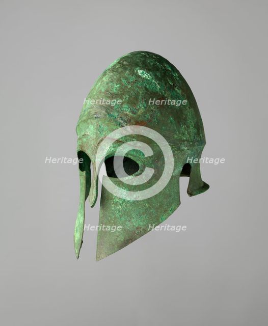 Helmet of the Corinthian Type..., Greek, early 5th century B.C. Creator: Unknown.
