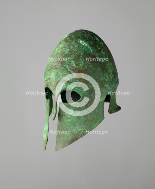 Helmet of the Corinthian Type..., Greek, early 5th century B.C. Creator: Unknown.