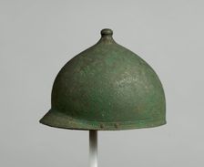 Helmet of the Montefortino Type, Etruscan, late 4th-early 3rd century B.C.; cheekpieces, modern. Creator: Unknown