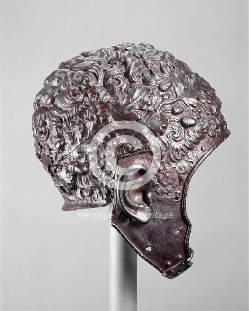 Helmet all'Antica, Italian, Milan, ca. 1532-35. Creator: Filippo Negroli.