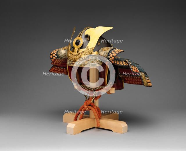 Helmet in the Zenshozan Style with Case, Japanese, ca. 1700. Creator: Unknown.