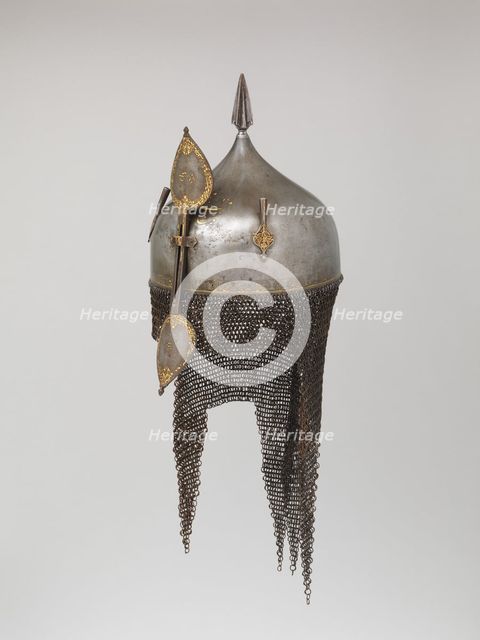 Helmet, Indian, Deccan, possibly Golconda, 17th-18th century. Creator: Unknown.