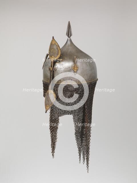 Helmet, Indian, Deccan, possibly Golconda, 17th-18th century. Creator: Unknown.