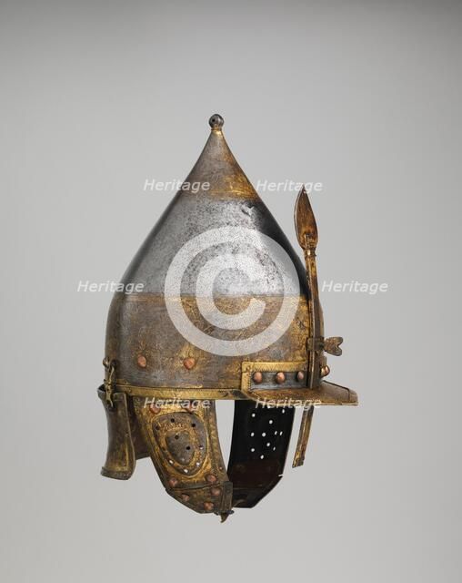 Helmet, possibly Turkish, Istanbul, in the style of Turkman armour, ca. 1500-1525. Creator: Unknown.