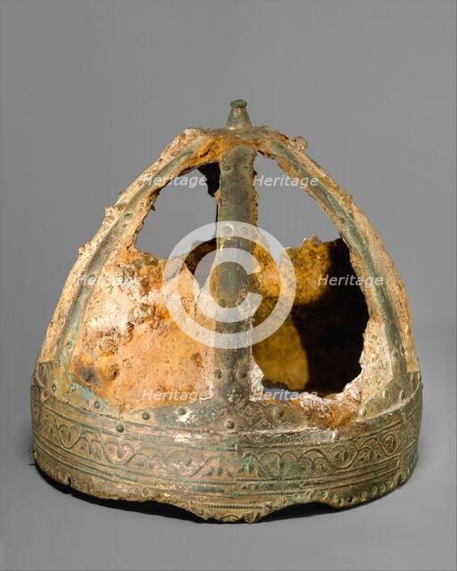 Helmet (Spangenhelm), Byzantine or Germanic, 6th-7th century. Creator: Unknown.