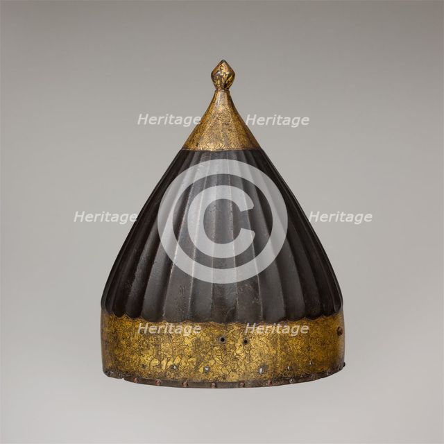 Helmet, Turkish, dated A.H. 977/A.D. 1588-89. Creator: Unknown.