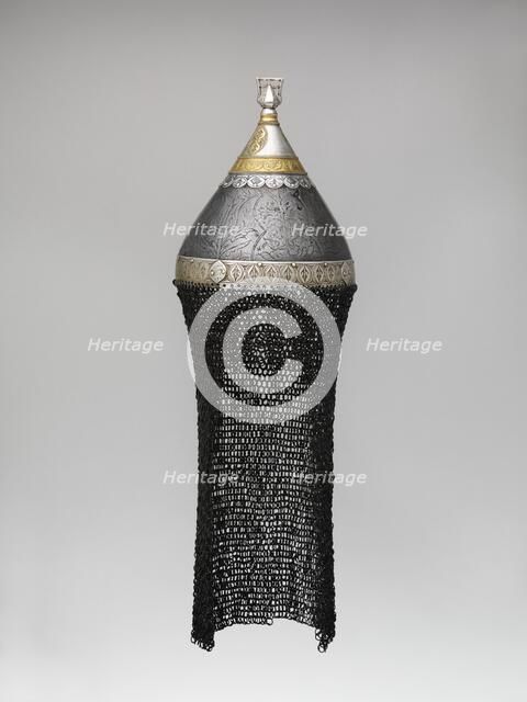 Helmet, Turkish, dated A.H. 1196/A.D. 1781-82. Creator: Unknown.