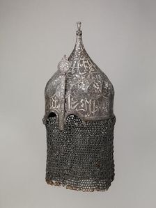 Helmet with Aventail, Turkish, in the style of Turkman armour, late 15th-16th century. Creator: Unknown