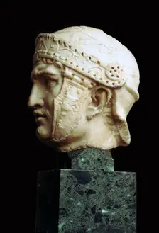 Helmeted head of a Roman soldier, c.1st century