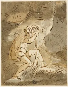 Helmeted Warrior, n.d. Creator: John Hamilton Mortimer