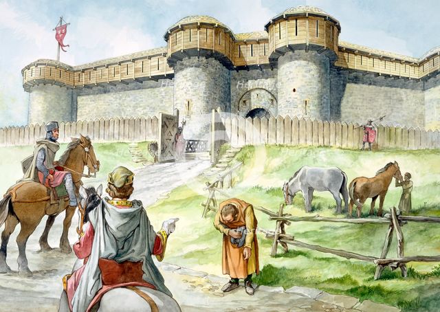 Helmsley Castle, 13th century, (c1990-2010). Artist: Philip Corke.