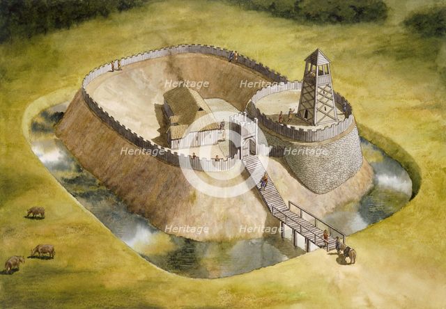 Helmsley Castle, North Yorkshire, 12th century (c1990-c2010). Artist: Simon Hayfield.