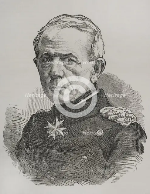 Helmuth von Moltke (Helmuth Karl Bernhard von Moltke) (1800-1891), Prussian field marshal, 1870.  Creator: Celestino Sadurni.