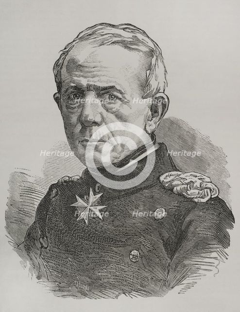 Helmuth von Moltke (Helmuth Karl Bernhard von Moltke) (1800-1891), Prussian field marshal, 1870.  Creator: Celestino Sadurni.