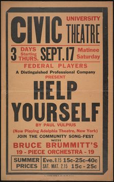 Help Yourself, Syracuse, NY, 1936. Creator: Unknown