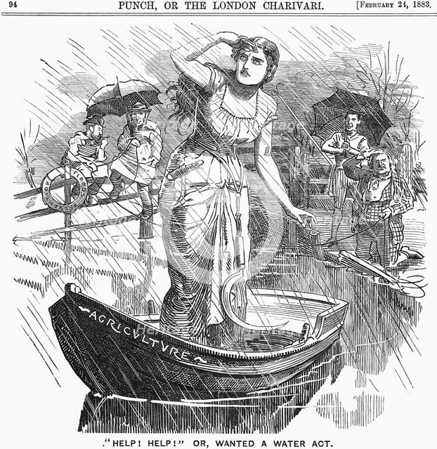 '"Help! Help!" or, Wanted a Water Act', 1883. Creator: Unknown.