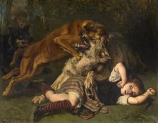 Help in Time, 1872. Creator: Charles Verlat