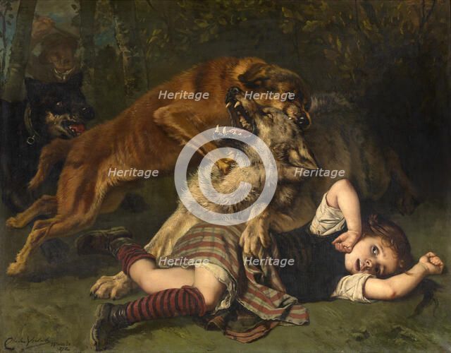 Help in Time, 1872. Creator: Charles Verlat.