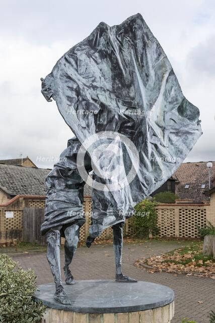 'Help', sculpture by Frederick Edward McWilliam, St John's Walk, Old Harlow, Essex, 2015 Artist: Steven Baker.