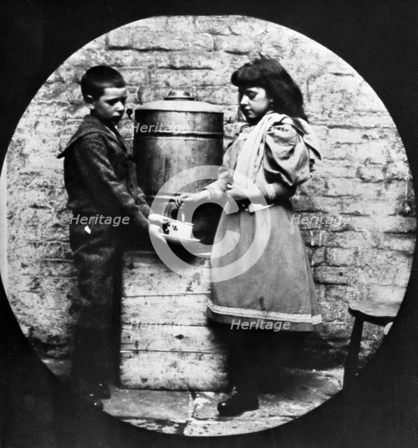 Helpers in the mission, 1900s. Creator: John Galt.