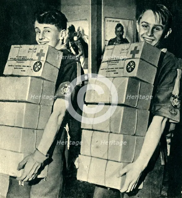 'Helping the Prisoners of War Parcels Scheme', 1944. Creator: Unknown.