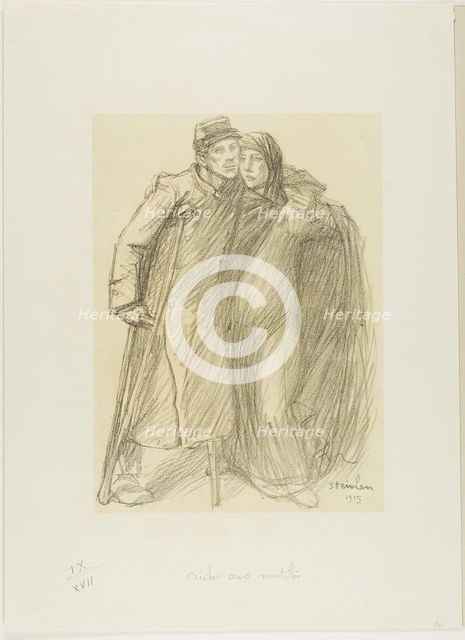 Helping the Wounded, 1915. Creator: Theophile Alexandre Steinlen.