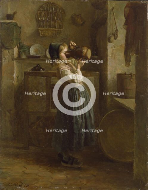 Helping Herself, 1859. Creator: Pierre Edouard Frere.