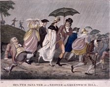 Helter Skelter - or a shower on Greenwich Hill London, 1798. Artist: Anon