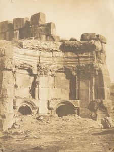 Hémicycle de l'enceinte des Temples, à Baâlbek, September 15, 1850. Creator: Maxime du Camp