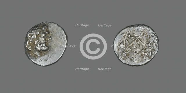 Hemidrachm (Coin) Depicting the God Zeus Amarios, 151-146 BCE. Creator: Unknown.