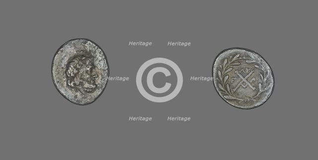 Hemidrachm (Coin) Depicting the God Zeus Amarios, 191-146 BCE. Creator: Unknown.