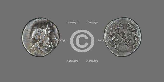 Hemidrachm (Coin) Depicting the God Zeus Amarios, 191-146 BCE. Creator: Unknown.