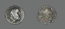 Hemidrachm (Coin) Depicting the God Zeus Amarios, 191-146 BCE. Creator: Unknown