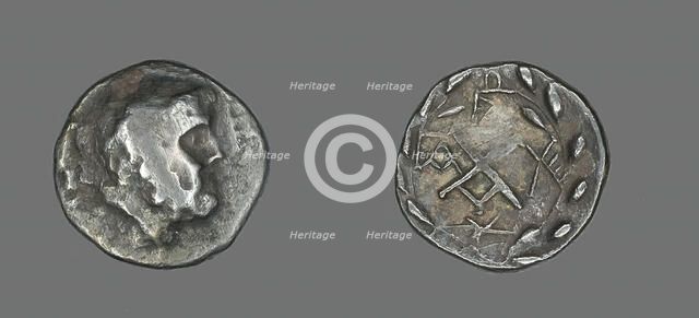 Hemidrachm (Coin) Depicting the God Zeus Amarios, 191-146 BCE. Creator: Unknown.