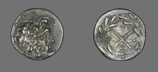 Hemidrachm (Coin) Depicting the God Zeus Amarios, 191-146 BCE. Creator: Unknown