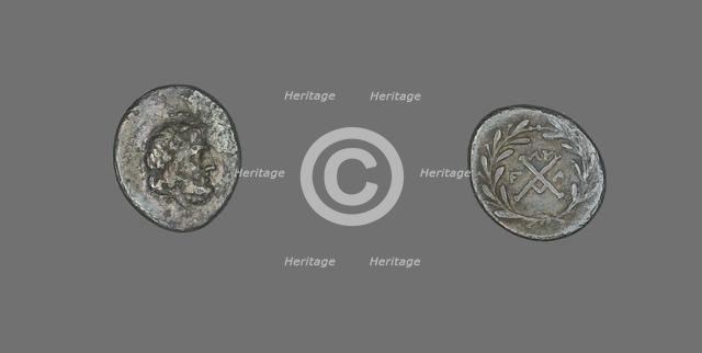 Hemidrachm (Coin) Depicting the God Zeus Amarios, 191-146 BCE. Creator: Unknown.