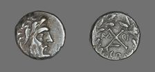 Hemidrachm (Coin) Depicting the God Zeus Amarios, 191-146 BCE. Creator: Unknown