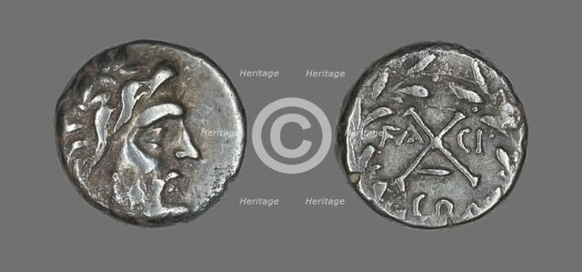 Hemidrachm (Coin) Depicting the God Zeus Amarios, 191-146 BCE. Creator: Unknown.