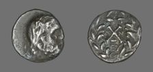 Hemidrachm (Coin) Depicting the God Zeus Amarios, 222-146 BCE. Creator: Unknown