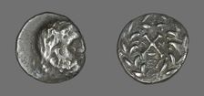 Hemidrachm (Coin) Depicting the God Zeus Amarios, 222-146 BCE. Creator: Unknown