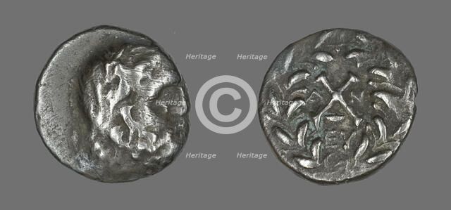 Hemidrachm (Coin) Depicting the God Zeus Amarios, 222-146 BCE. Creator: Unknown.