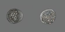 Hemidrachm (Coin) Depicting the God Zeus Amarios, 234-146 BCE. Creator: Unknown